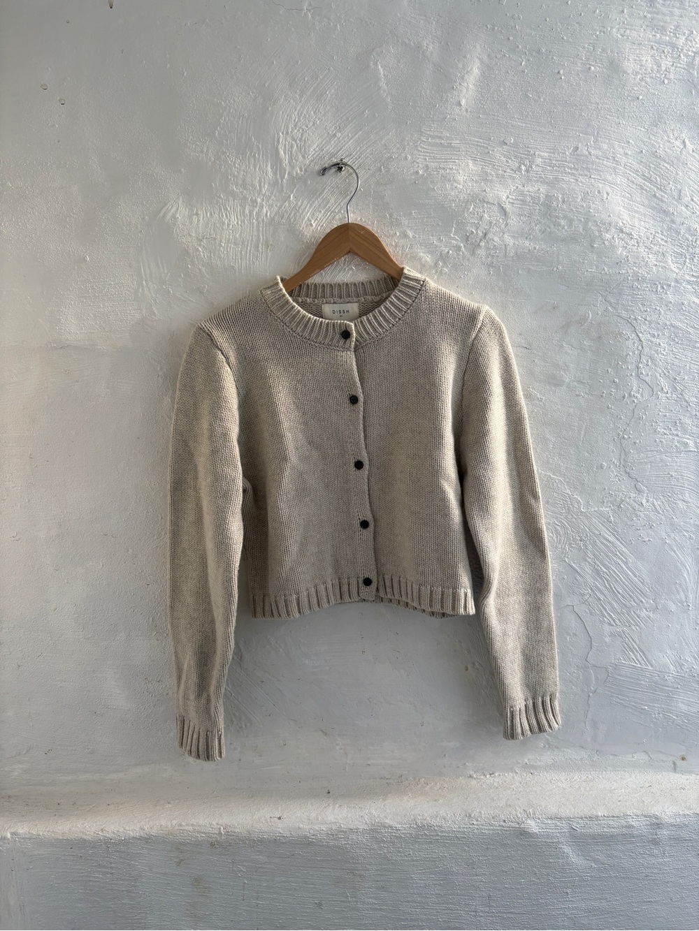 Womans DISSH Beige Cardigan Sweater